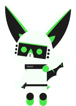 My robot bat, waving you goodbye.