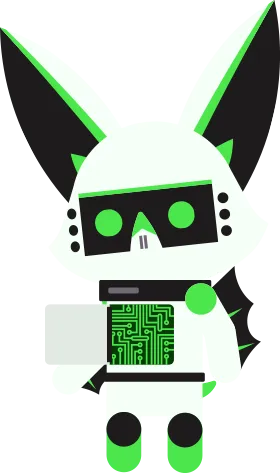 Robot bat with a door on their torso open, exposing a circuit board-like pattern.