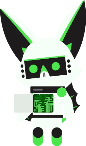 Robot bat with a door on their torso open, exposing a circuit board-like pattern.