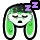 Ash asleep, with ZZZs emanating from her.